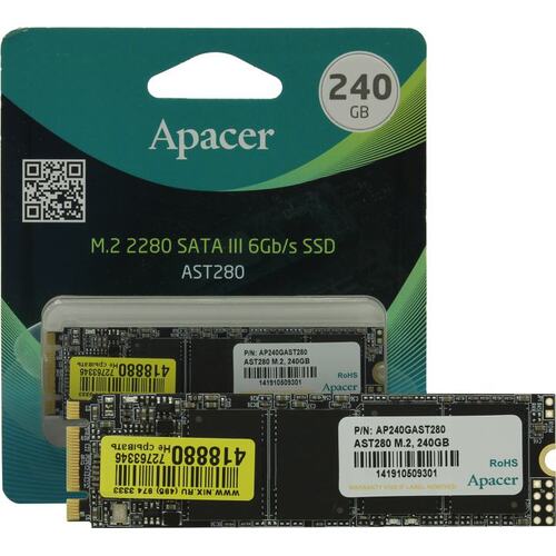Твердотельный накопитель 0240,0 Gb SSD Apacer AST280 (914101)