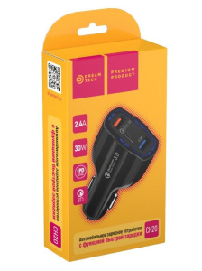 АЗУ DREAM CH20 30W PD Charger 2USB 3A черный 181038 АЗУ DREAM CH20 30W PD Charger 2USB 3A черный 181038