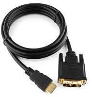 Кабель HDMI-DVI 1.8m Cablexpert (CC-HDMI-DVI-6), черный, пакет