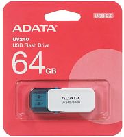Носитель информации 64Gb, USB2.0 A-DATA UV240 (AUV240-64G-RWH) белый