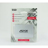   0512,0 Gb SSD Aspor (SM2259XT2), TLC R/W 520/450MB/s, TBW 240, Metal case SATA-II