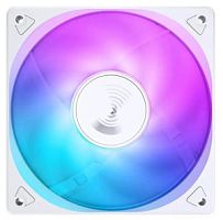 Вентилятор 120х120 JONSBO SL-120CW, 3-pin, 1500об/мин, 32 дБ, RGB, белый