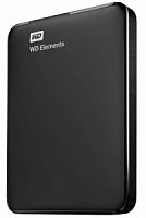 Портативный жёсткий диск 1000,0 Gb HDD Western Digita Elements Portablel (WDBUZG0000BBK), USB 3.0, черный