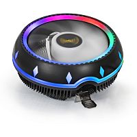 Кулер ExeGate Dark Magic EE126M-PWM.RGB (Al, черное покрытие, LGA775/1150/1151/1155/1156/1200/AM2/AM2+/AM3/AM3+/AM4/FM1/FM2/754/939/940, TDP 100W, Fan