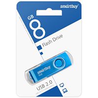 Носитель информации 8Gb, USB 2.0 Smartbuy Twist Blue (SB008GB2TWB)