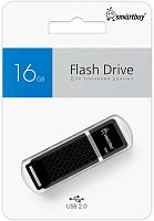 Носитель информации 16Gb, USB 2.0 Smartbuy Quartz (SB16GBQZ-K), чёрный