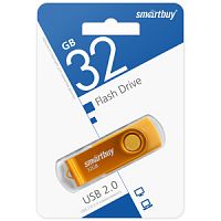 Носитель информации 32Gb, USB2.0 SmartBuy Twist Yellow (SB032GB2TWY)