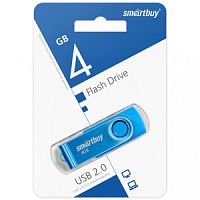 Носитель информации 4Gb, USB2.0 SmartBuy Twist Blue (SB004GB2TWB)
