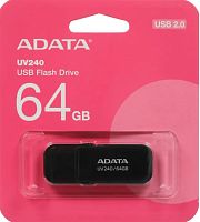Носитель информации 64Gb, USB2.0 A-DATA UV240 (AUV240-64G-RBK) чёрный