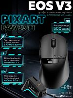 Игровая мышь с док-станцией Jet. A Panteon EOS V3 Black (304) (2.4G, Bluetooth 5.3, кабель; сенсор PIXART PAW 3311 - 300 IPS/35G,аккумулятор 500 мАч)
