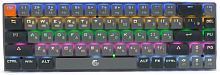 Беспроводная клавиатура механическая Gembird KBW-7, 68кл, низкий профиль, Rainbow, синие свитчи, BT 5.0/радио/USB, серая
