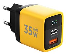СЗУ Cablexpert MP3A-PC-53, 35Вт GaN, дисплей, QC4.0/PD3.0, 1хUSB, 1хType-C, черный, коробка
