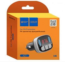 FM-трансмиттер BLUETOOTH X27 2USB 3.1A (LED, TF Card) черный DREAM 175187