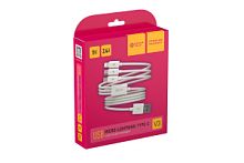 USB кабель 3 в 1, 1.0м DREAM V3 (MicroUSB, Type-C, Lightning) белый (180352)