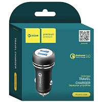 АЗУ DREAM DRM-C058 2USB 2.4A QC3.0 Быстрая зарядка Черный  (173621\175125)