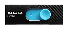 Носитель информации 64Gb, USB2.0 A-DATA UV220 (AUV220-64G-RBKBL), черный/голубой