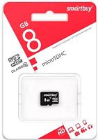 Носитель информации Transflash(MicroSDHC) 8Gb SmartBuy (SB8GBSDCL10-00) Class 10 без адаптера