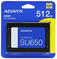 Твёрдотельный накопитель 0512,0 Gb SSD A-DATA SU650 (SU650 ASU650SS-512GT-R), R/W - 520/450 MB/s