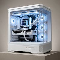 Компьютер AMD Ryzen 7 7800X3D 16*4.2 ГГц/12Gb RTX5070/32Gb DDR5/SSD 1Tb/850W/ARGB/Water Cooled