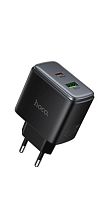 СЗУ HOCO C158A, Upgrade, 1 USB, 1 Type-C, 5V, 3.0A, 45Вт, PD/PPS/QC/FCC/AFC, цвет: черный