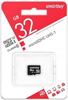 Носитель информации Transflash(MicroSDHC)32Gb Smartbuy (SB32GBSDCL10-00) Class 10/UHS-I (без адаптера)